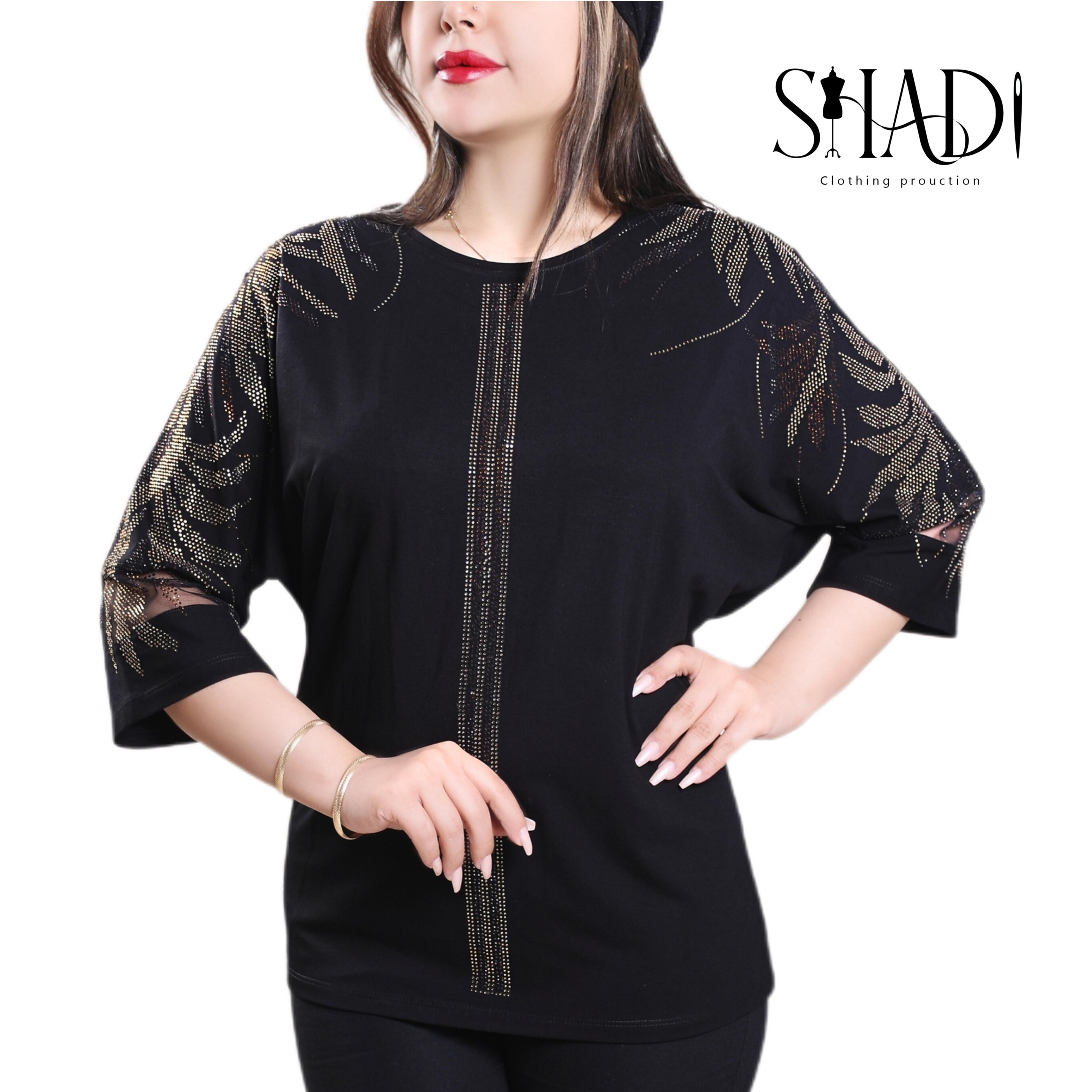 بلوز زنانه مجلسی طرح نگین کد11